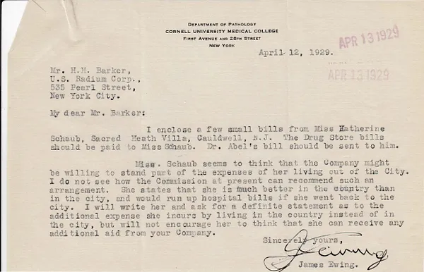 Letters Received to C.C. Barker [H.H. Barker], April 12, 1929