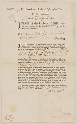 Appointment of Joshua Child as Guardian of Elisha Child and William Child, children of Elisha Child, deceased