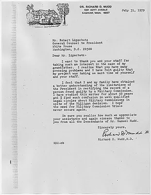Dr. Richard Mudd to Lipshutz