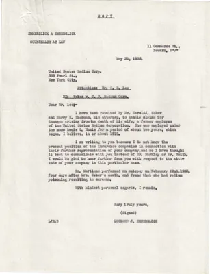 Letters Received to C.B. Lee, May 31, 1935