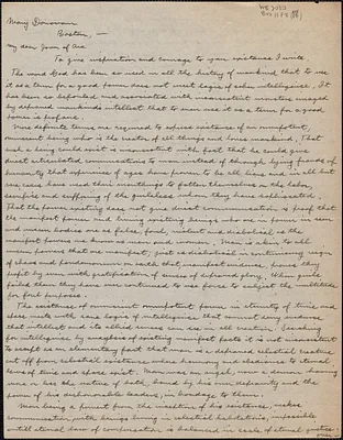 J. F. Lucas autograph letter signed to Mary Donovan, Hoodsfort, Wash., August 29, 1927