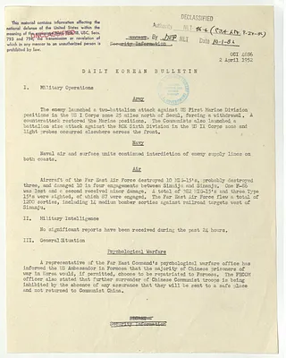 Memorandum, Daily Korean Bulletin