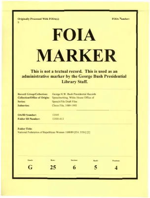 National Federation of Republican Women 10/8/89 [OA 3536] [2]