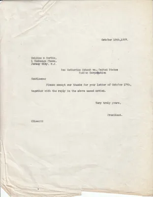 Letters Sent, October 19, 1927