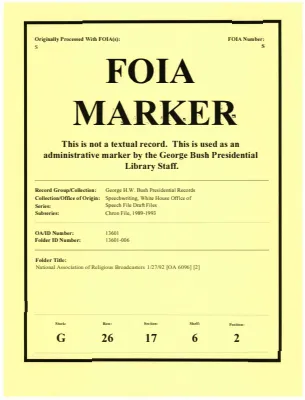 National Association of Religious Broadcasters 1/27/92 [OA 6096] [2]