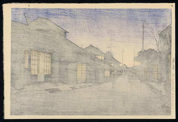 Twilight at Imamiya Street, Choshi 1932