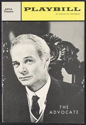 Herbert Brutus Ehrmann Papers, 1906-1970. Sacco-Vanzetti. The Advocate [play]: newspaper reviews, editorials, theatre program, TV program. Box 9, Folder 8, Harvard Law School Library, Historical & Special Collections