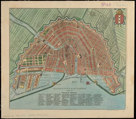 Plan de la ville d'Amsterdam