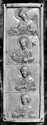 Triptych Wing with an Angel and Saints