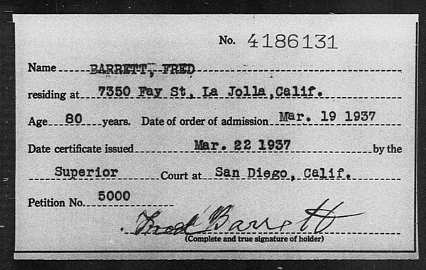 Barrett, Fred - 1937