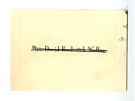 Birthday Note and Valentine's Cards from David and Marian Wallace to Bess W. Truman
