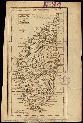 A map of the island of Corsica