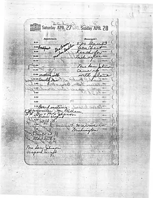 Lyndon Johnson's 1957 Desk Diary, beginning 4/27/1957