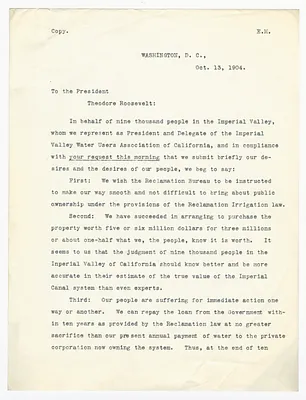 Copy of a Letter from Willis George Emerson to William Loeb