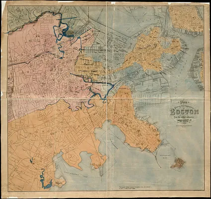 Plan showing the principal portion of Boston