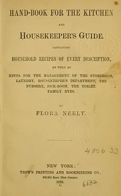 Hand-book for the kitchen and housekeeper's guide