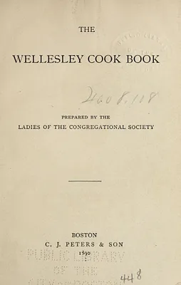 The Wellesley cook book