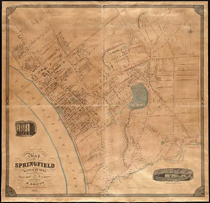 Map of Springfield, Massachusetts
