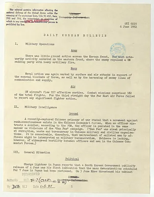 Memorandum, Daily Korean Bulletin