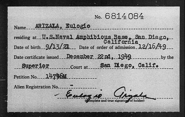 Arizala, Eulogio - 1949