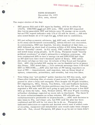 News Summaries - December 1973 [11 of 16]