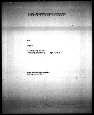 Index to Bounty Records from the State of South Carolina