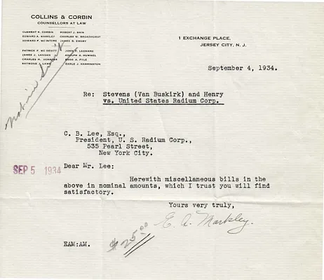 Letters Received to C.B. Lee, September 4, 1934