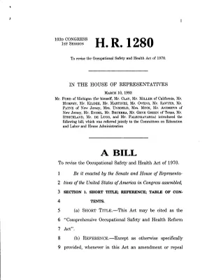 H.R. 1280 – Comprehensive Occupational Safety and Health Reform Act [loose]