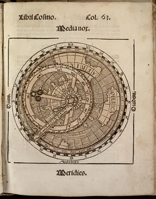 Small circular world map