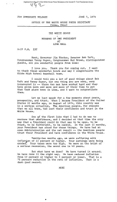 Remarks of the President at Lima Mall [Ford Speech or Statement]