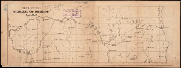 Map of the Milwaukee and Mississippi Rail-Road