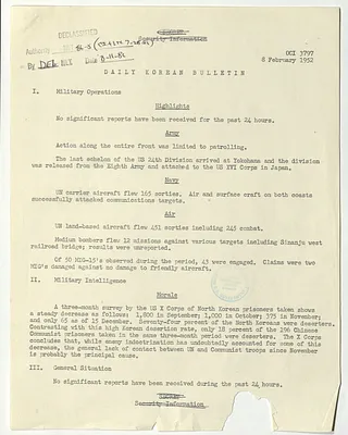 Memorandum, Daily Korean Bulletin