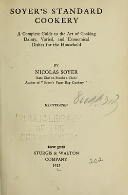 Soyer's standard cookery