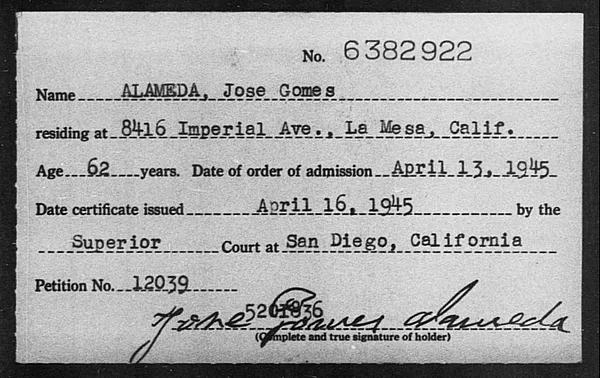 Alameda, Jose Gomes - 1945