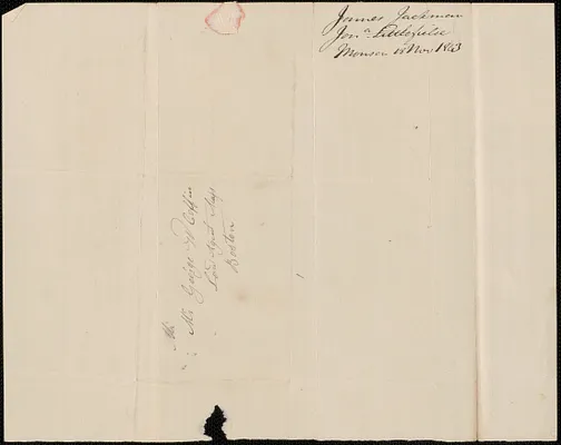 Jonathan Jackman to George Coffin, 18 November 1843