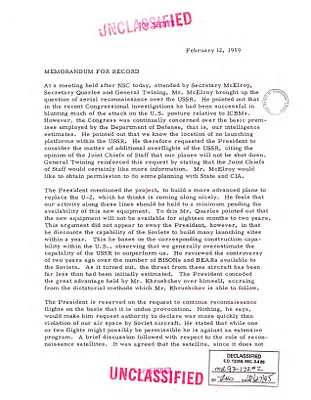 Memorandum for Record Authored by John S. D. Eisenhower