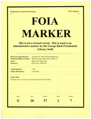 National Assoc. of Towns and Townships 9/6/91 [OA 6036]