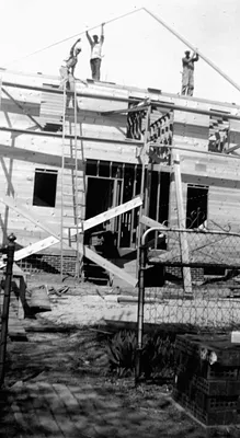 Workers Raising a Beam, 1949