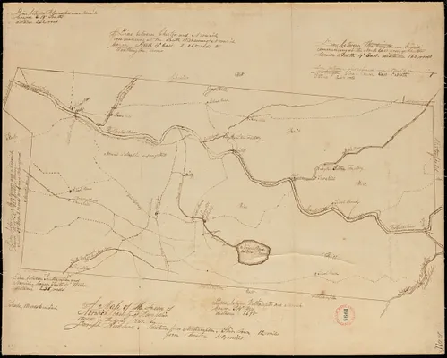 Plan of Norwich (Huntington) made by Joseph Kirkland, dated 1831