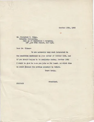 Letters Sent to Dr. Frederick B. Flinn, October 15, 1926