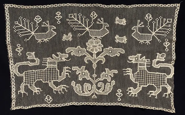 Panel with Panthers, Birds, and Floral Motifs