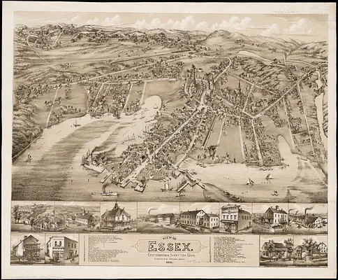 View of Essex, Centerbrook & Ivoryton, Conn