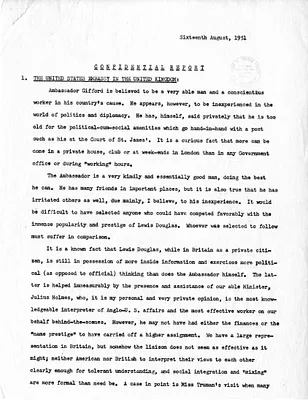 Report, United States Embassies in the United Kingdom, Spain, France, and Italy