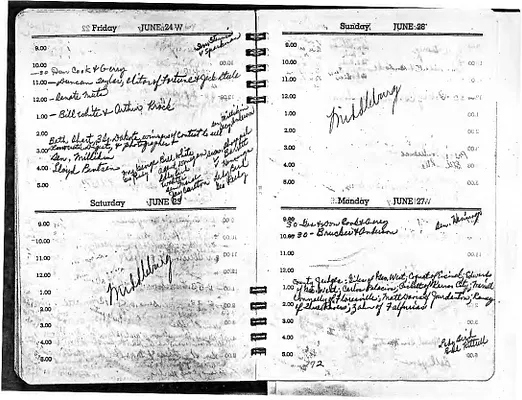 Lyndon Johnson's 1955 Desk Diary I, beginning 6/24/1955