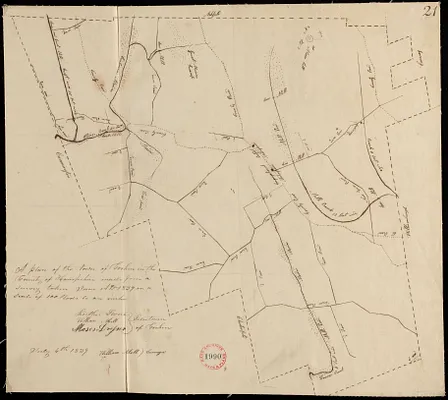 Plan of Goshen made by William Abell dated July 6, 1839