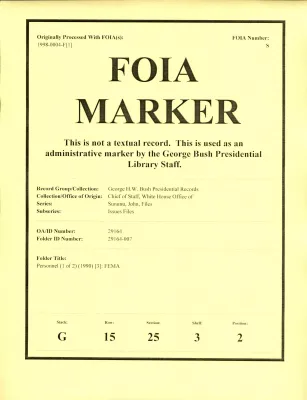 Personnel (1 of 2) (1990) [4] : FEMA