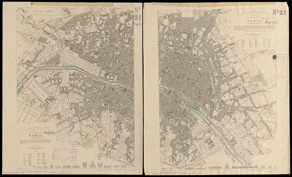 Western division of Paris, containing the quartiers; Eastern division of Paris, containing the quartiers