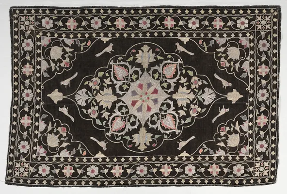Embroidered Divan Cover (?)