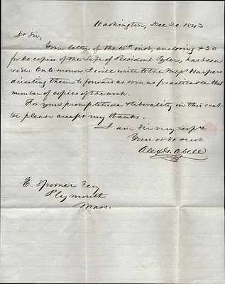 Alexander Abell to Ephraim Spooner (1804-1887) Dec. 20 1843
