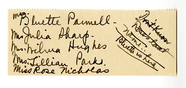 Note from Bess W. Truman to Margaret Truman